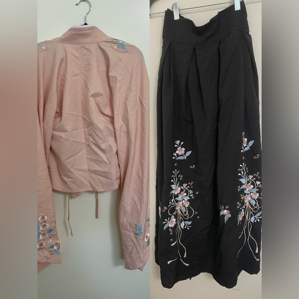 Traditional Chinese Top and Skirt Set